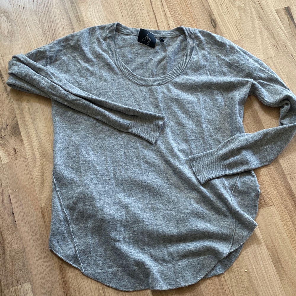 Grey split side sweater